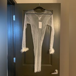 12th Tribe Rhinestone Overlay Dress